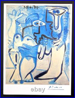 Pablo Picasso + 1972 Signée Vintage Chair Imprimé Avec Neuf Cadre + List
