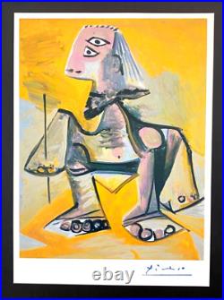 Pablo Picasso + 1972 Signée Vintage Chair Imprimé Avec Neuf Cadre + Liste De