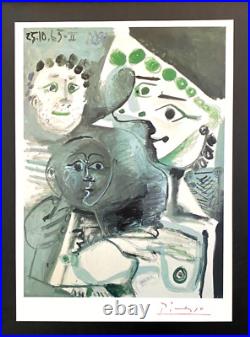 Pablo Picasso + 1972 Signée Vintage Famille Imprimé Avec Neuf Cadre + Buy It