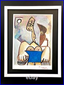 Pablo Picasso + 1972 Signée Vintage Imprimé Avec Neuf Cadre + Acheter It Now
