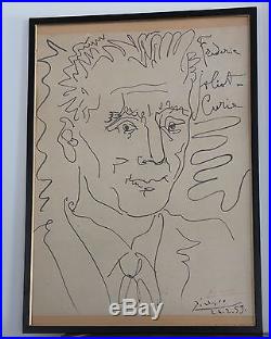 Pablo Picasso Portrait De Frederic Joliot-curie 1959 Lithographie Signée