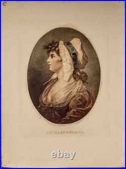 Paire Gravures ovales St James & Giles Beauty G. H Benwell/ F. Bartolozzi. 1783 Paire Gravures ovales St James & Giles Beauty G. H Benwell/ F. Bartolozzi. 1783