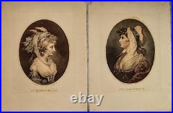 Paire Gravures ovales St James & Giles Beauty G. H Benwell/ F. Bartolozzi. 1783 Paire Gravures ovales St James & Giles Beauty G. H Benwell/ F. Bartolozzi. 1783