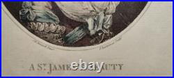 Paire Gravures ovales St James & Giles Beauty G. H Benwell/ F. Bartolozzi. 1783 Paire Gravures ovales St James & Giles Beauty G. H Benwell/ F. Bartolozzi. 1783