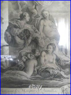 Paire de grandes gravures XVIIIe d'après François BOUCHER