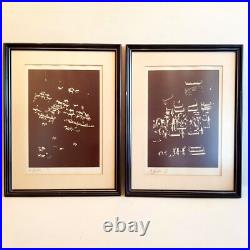 Paire de lithographies signées, numérotées et encadrée M. Gubler