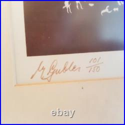 Paire de lithographies signées, numérotées et encadrée M. Gubler