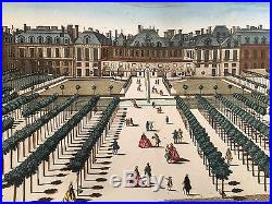 Palais Royal Paris Vue d'optique Perspective 18 ème Gravure XVIII