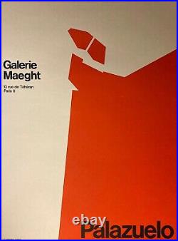 Palazuelo affiche lithographie 1970 art abstrait abstraction Espagne Barcelone