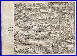 Paris Conflans Charenton-le-Pont Seine c 1575 par Andre Thevet (1504-1592)