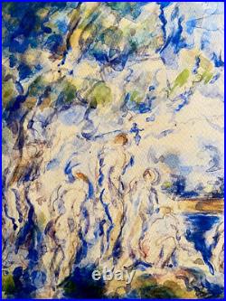 Paul Cézanne Bagnants Lithographie (Gauguin Georges Seurat Édouard Manet)