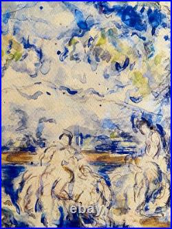 Paul Cézanne Bagnants Lithographie (Gauguin Georges Seurat Édouard Manet)