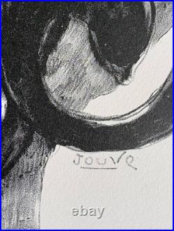 Paul JOUVE Gravure Animalière Lithographie ART DECO Panthère Noire Black panther