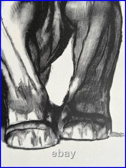 Paul JOUVE Gravure Animalière Lithographie ART DECO Panthère Noire Black panther