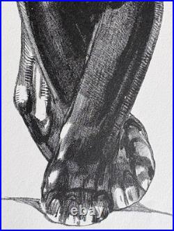 Paul JOUVE Gravure Animalière Lithographie ART DECO Panthère Noire Black panther