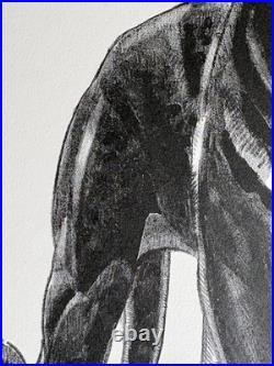 Paul JOUVE Gravure Animalière Lithographie ART DECO Panthère Noire Black panther