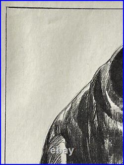 Paul JOUVE Gravure Animalière Lithographie ART DECO Panthère Noire Black panther