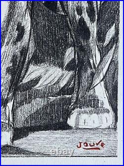 Paul JOUVE Gravure Animalière Lithographie ART DECO Panthere panther Tigre Tiger