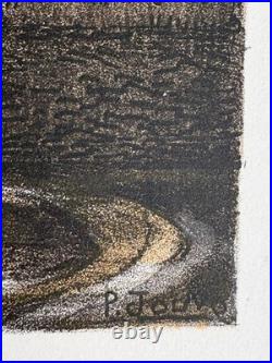 Paul JOUVE Gravure Lithographie Art Deco Éléphant Cornac Au Temple Angkor Vat