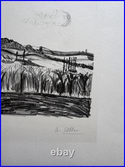 Paysage LITHOGRAPHIE Andre UTTER 73/101 XX°