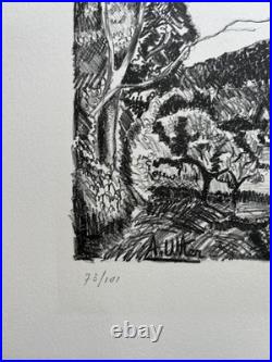 Paysage LITHOGRAPHIE Andre UTTER 73/101 XX°