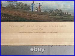 Paysage animés, Paire de gravures en couleur par Benedikt Piringer, XIXe Paysage animés, Paire de gravures en couleur par Benedikt Piringer, XIXe