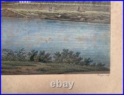 Paysage animés, Paire de gravures en couleur par Benedikt Piringer, XIXe Paysage animés, Paire de gravures en couleur par Benedikt Piringer, XIXe