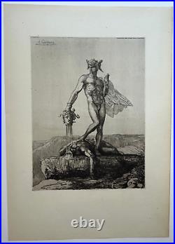 Persee GRAVURE Eau Forte FRANCOIS CHIFFLART Cadart Perseus XIX°