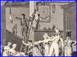 Philibert-Louis DEBUCOURT (1755-1832) La main chaude Aquatinte originale