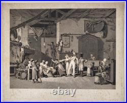 Philibert-Louis DEBUCOURT (1755-1832) La main chaude Aquatinte originale