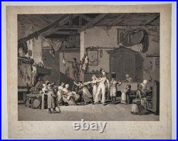 Philibert-Louis DEBUCOURT (1755-1832) La main chaude Aquatinte originale
