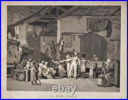 Philibert-Louis DEBUCOURT (1755-1832) La main chaude Aquatinte originale