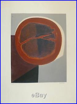 Piaubert Jean Lithographie originale signée Art Abstrait abstraction