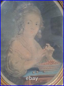 Pierre Davesne, Gravure XVIIIème Siècle. Les Cerises Et Les Prunes