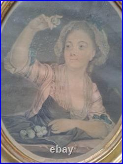 Pierre Davesne, Gravure XVIIIème Siècle. Les Cerises Et Les Prunes