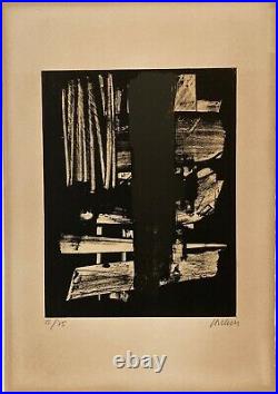 Pierre Soulages (né en 1919) Lithographie n° 9, 1959. Signée et numérotée