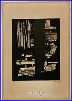 Pierre Soulages (né en 1919) Lithographie n° 9, 1959. Signée et numérotée