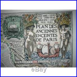 Plan des anciennes enceintes de Paris