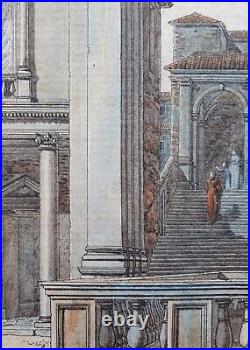 Planche Aquarellée / Rome / Architecture / de P. CLOCHAR, Élève de PERCIER