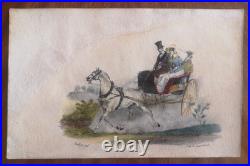 Port-folio de 16 lithos de Langlumé coloriées 1825 Album des jeunes artiste