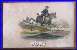 Port-folio de 16 lithos de Langlumé coloriées 1825 Album des jeunes artiste