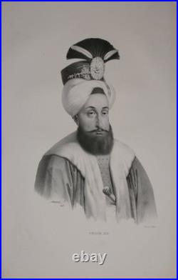 Portrait De Sultan Selim III (1762-1808). Lithographie Mauzaisse 1827