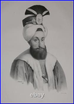 Portrait De Sultan Selim III (1762-1808). Lithographie Mauzaisse 1827