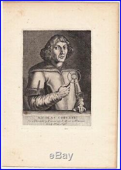 Portrait XVIIIe Nicolas Copernic Mikoaj Kopernik Kopernicus Astronomie Caylus