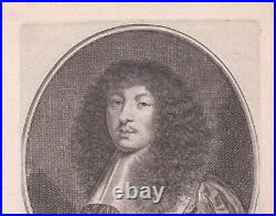 Portrait XVIIe Louis XIV Roi Soleil Louis De Bourbon Roi France Navarrre Frosne