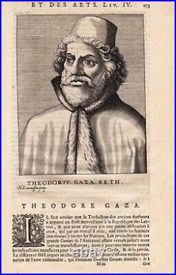 Portrait XVIIe Theodore Gaza Theodorus Gazæ Theodorus Gaza? 1682