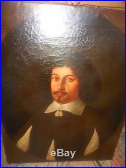 Portrait de Jean bonjean de philibert strictement d, epoque XVII en tres bon etat
