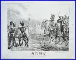 Prise Menin LITHOGRAPHIE Lasteyrie FRANCOIS GRENIER Militaria SOUHAME XIX°