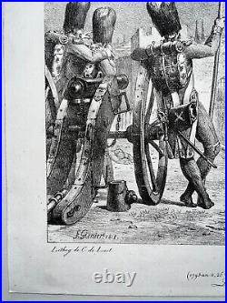 Prise Menin LITHOGRAPHIE Lasteyrie FRANCOIS GRENIER Militaria SOUHAME XIX°