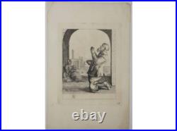 QUAST Pieter Jansz, Mendiant priant à genou. XVIIème. Gravure à l'eau-forte